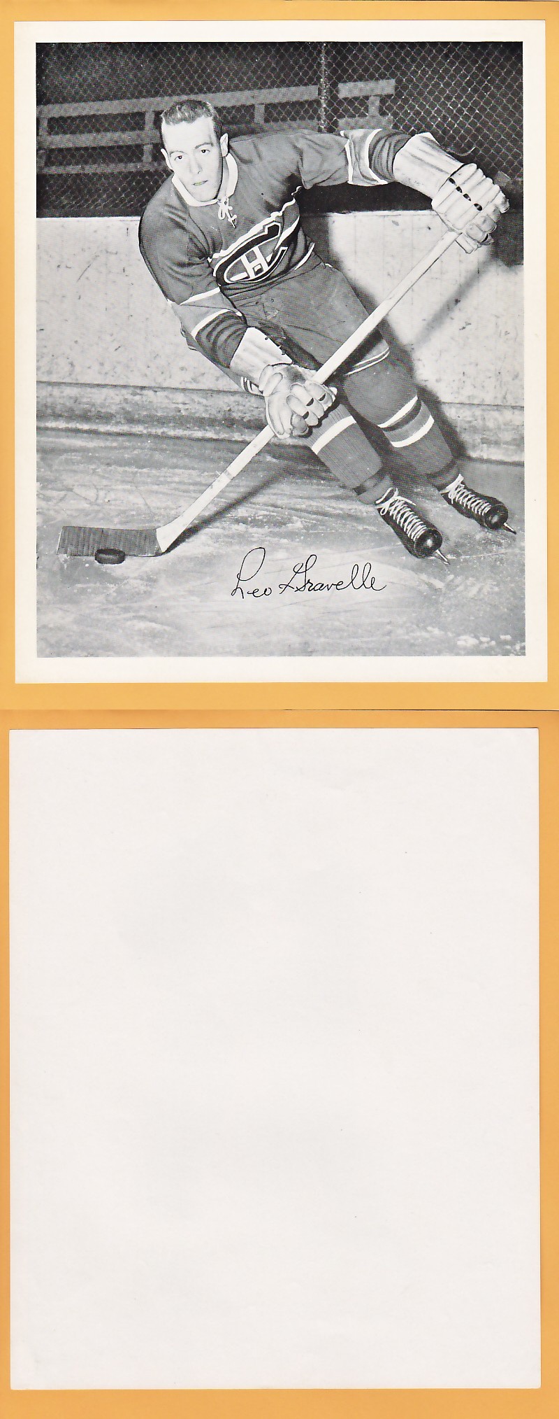 1945-54 QUAKER OATS PHOTO LEO GRAVELLE V.2 photo